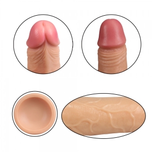 Lovetoy - Dual Layered Silicone Dong, 18 cm
