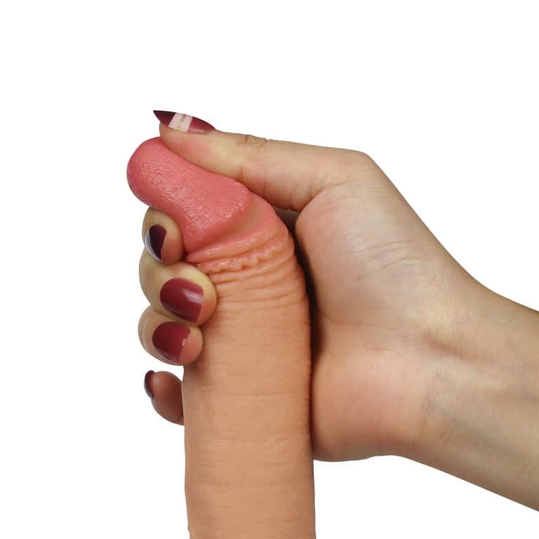Lovetoy - Dual Layered Silicone Dildo, 22 cm