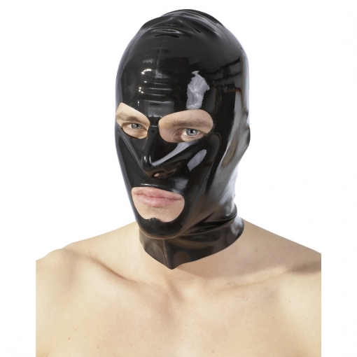 Late X - Latex maska z odprtino za oči in usta