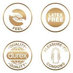 Durex - Nude kondomi brez lateksa, 10 kos