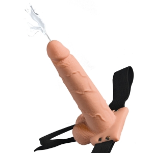 Fetish Fantasy - Squirting Strap-on z režo, 19 cm