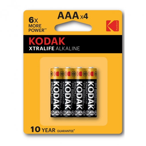 Baterija Kodak Xtralife alkalna AAA, 4 kos