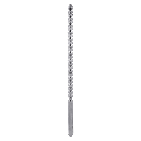Steel Power Tools - Dip Stick Ribbed - penis plug, 10 mm