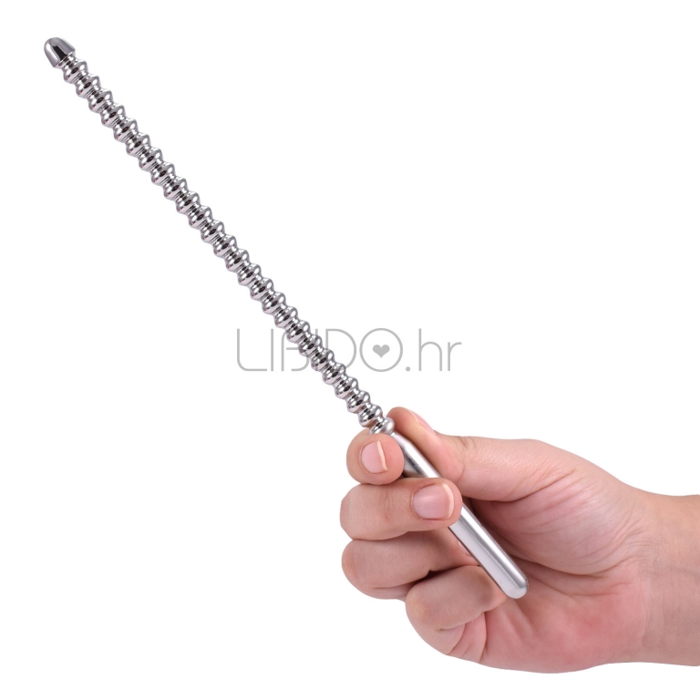 Steel Power Tools – Dip Stick Ribbed – penis plug, 10 mm