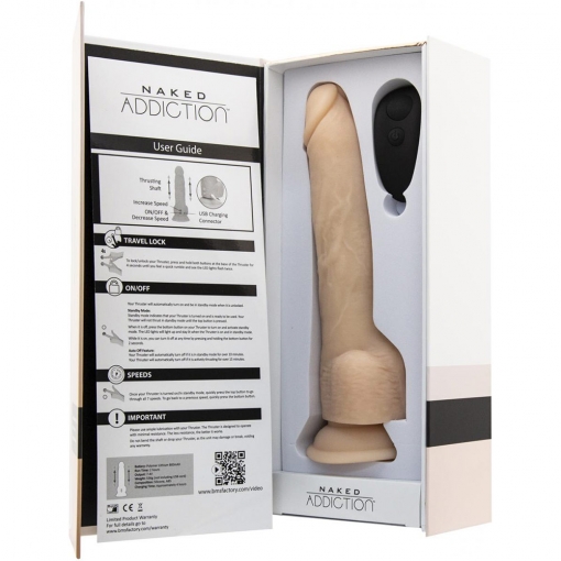 Naked Addiction – Thrusting Dildo with Remote 23 cm