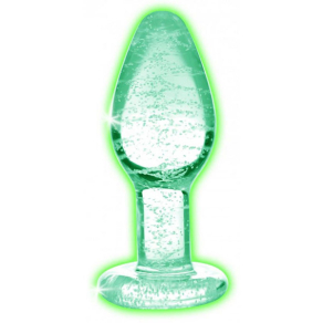 Booty Sparks – Glow-In-The-Dark Glass Plug Small