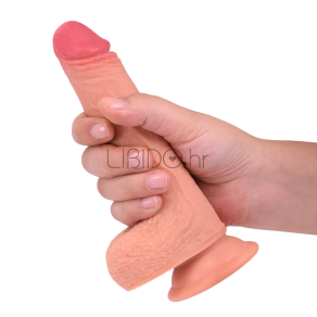 Lovetoy – Dual Layered Silicone Dildo, 18 cm