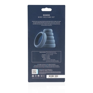 Boners - Wide Cock Ring Set, 6 kom