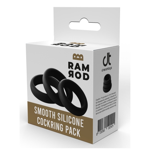 Ramrod - Smooth Silicone Cockring Pack, 3 kos