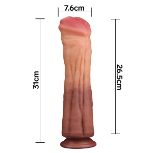 Lovetoy - Dual Layered Silicone Fantasy Dong No. 1