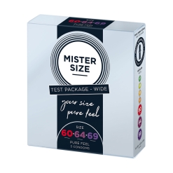 Mister Size – Test Package Wide kondomi, 3 kos