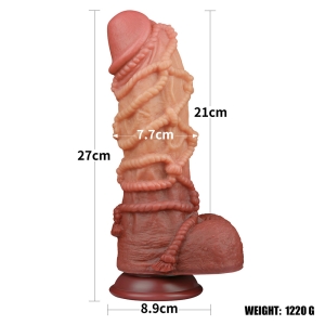 Lovetoy – Dual Layered Silicone Rope Dildo No. 1