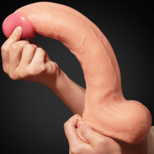 Lovetoy - Dual Layered Silicone Dildo, 30 cm