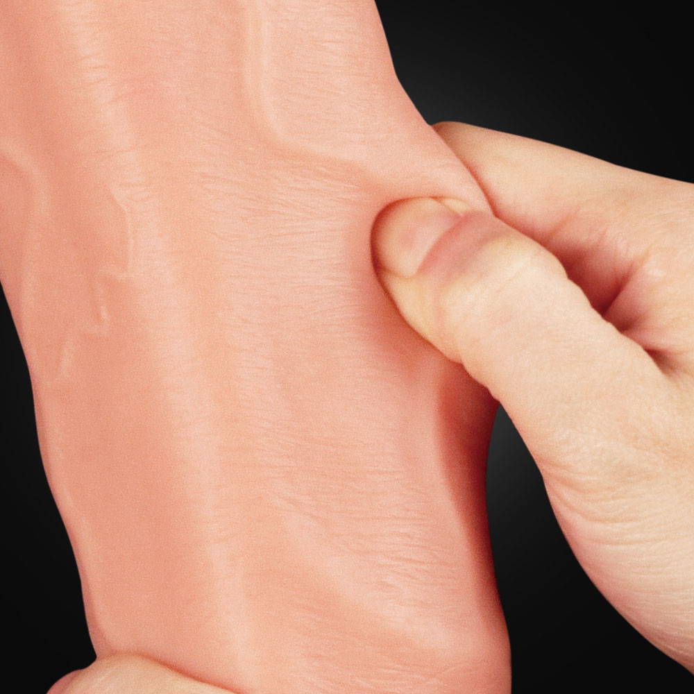 Lovetoy - Dual Layered Silicone Dildo, 30 cm