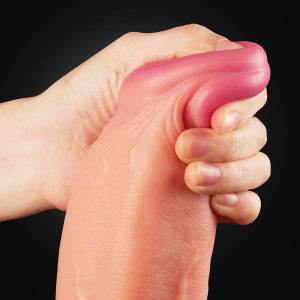 Lovetoy - Dual Layered Silicone Dildo, 30 cm