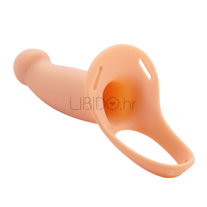 Hollow Straps – Vibrirajoči silikonski strap-on z režo H3