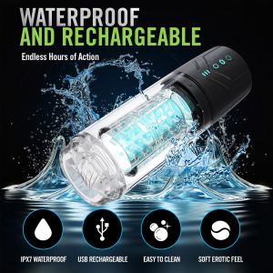 M for Men – Whirlwind Pro Rotating & Sucking Stroker