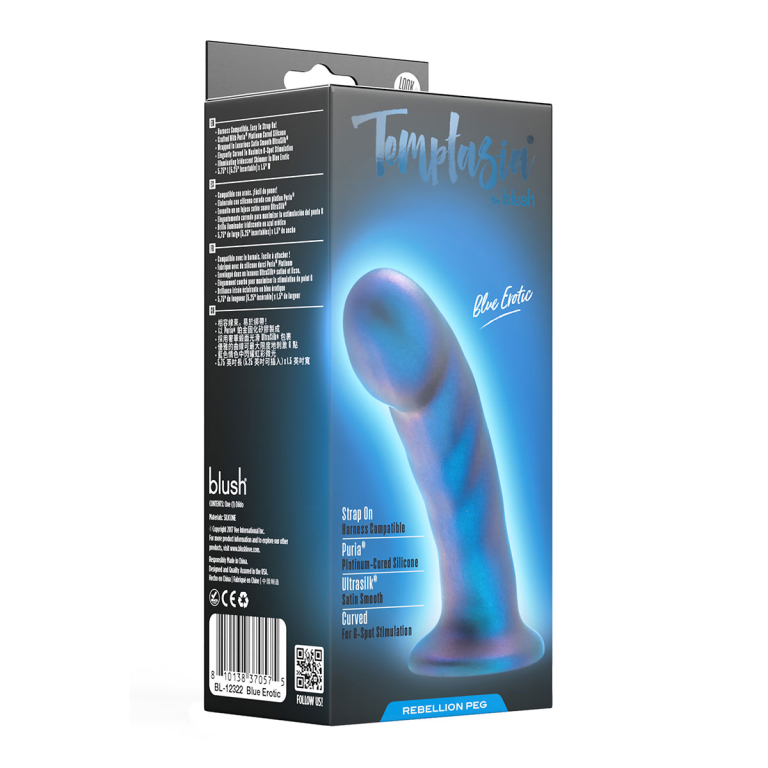 Temptasia – Blue Erotic Pegging Dildo