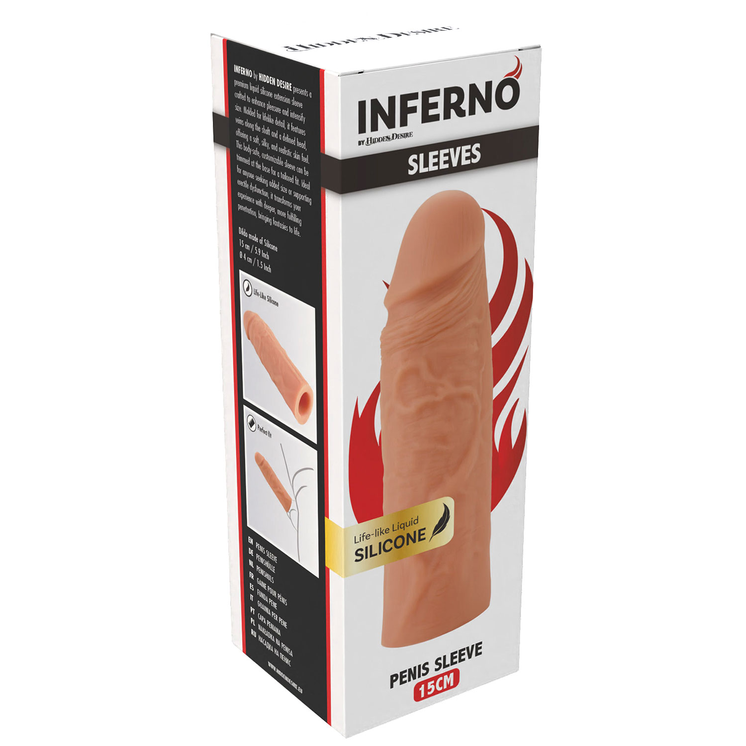 Hidden Desire – Liquid Silicone Penis Sleeve 15 cm