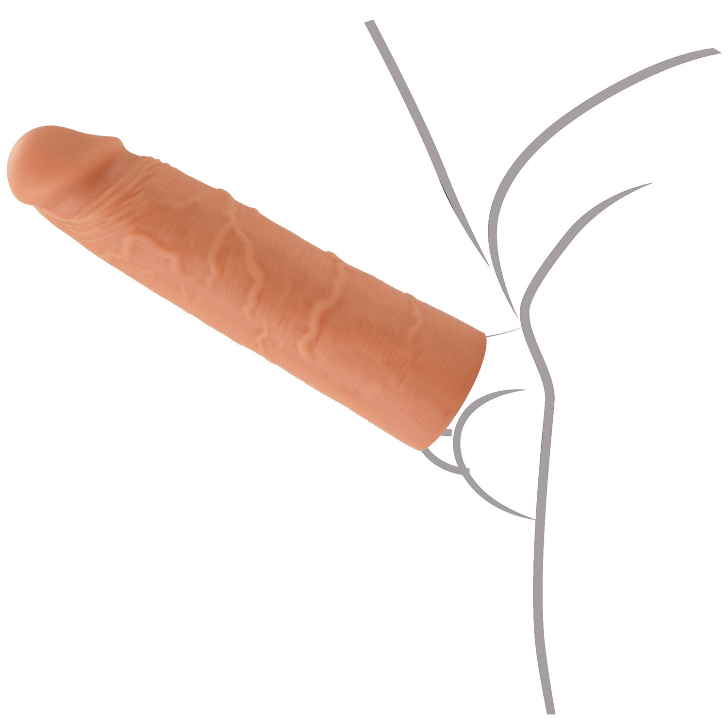 Hidden Desire – Liquid Silicone Penis Sleeve 15 cm