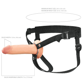 Fantasy X-Tensions Elite – Silikonski strap-on z utorom 18 cm