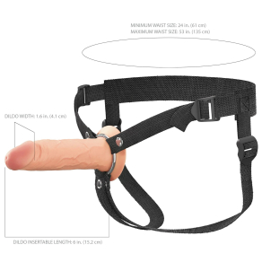 Fantasy X-Tensions Elite – Silikonski strap-on z utorom 16 cm