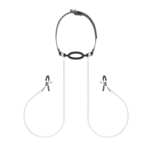 Bedroom Fantasies – Gag Ring With Nipple Clamps