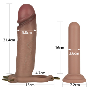 Lovetoy – Unisex strap-on z utorom 23 cm