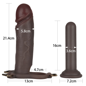 Lovetoy – Unisex strap-on z utorom 23 cm