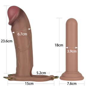 Lovetoy – Unisex strap-on z utorom 25 cm