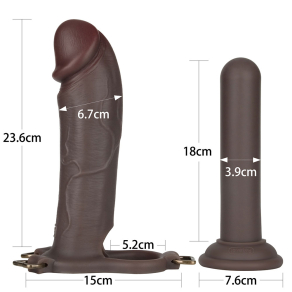 Lovetoy – Unisex strap-on z utorom 25 cm