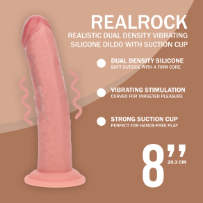 RealRock – Dual Density Vibrating Dildo 20 cm